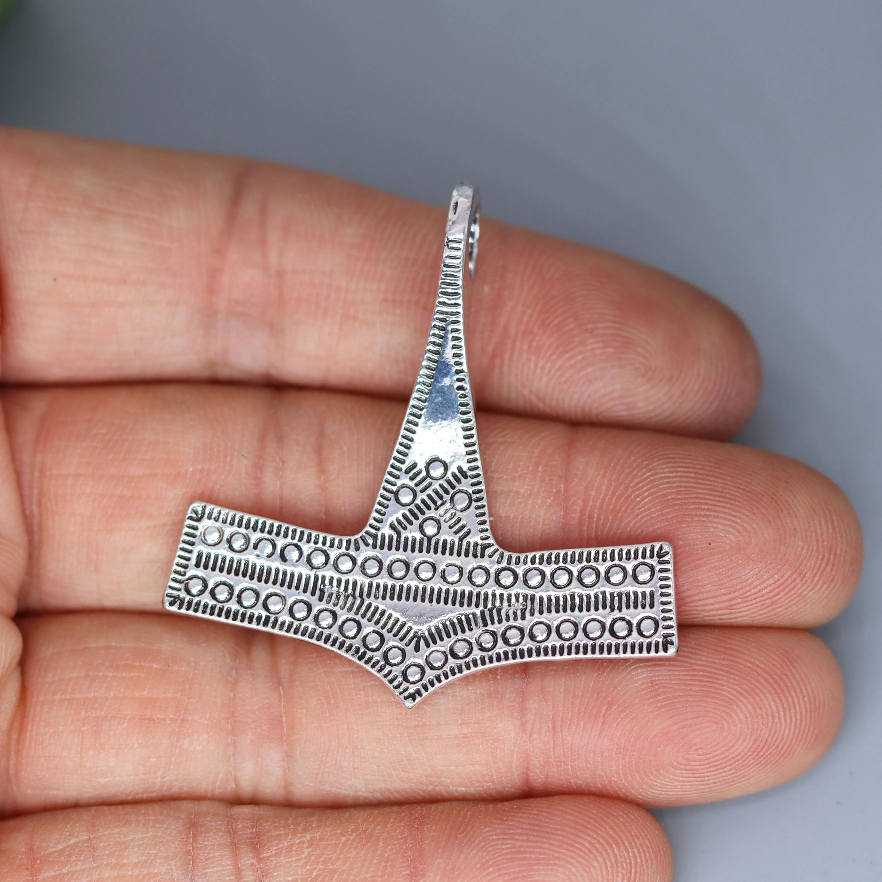 3pcs/Lot Norse Thor's Mjolnir Viking Hammer Charm Pendant for DIY Men Jewelry Making Necklace Earrings Handmade Craft Material