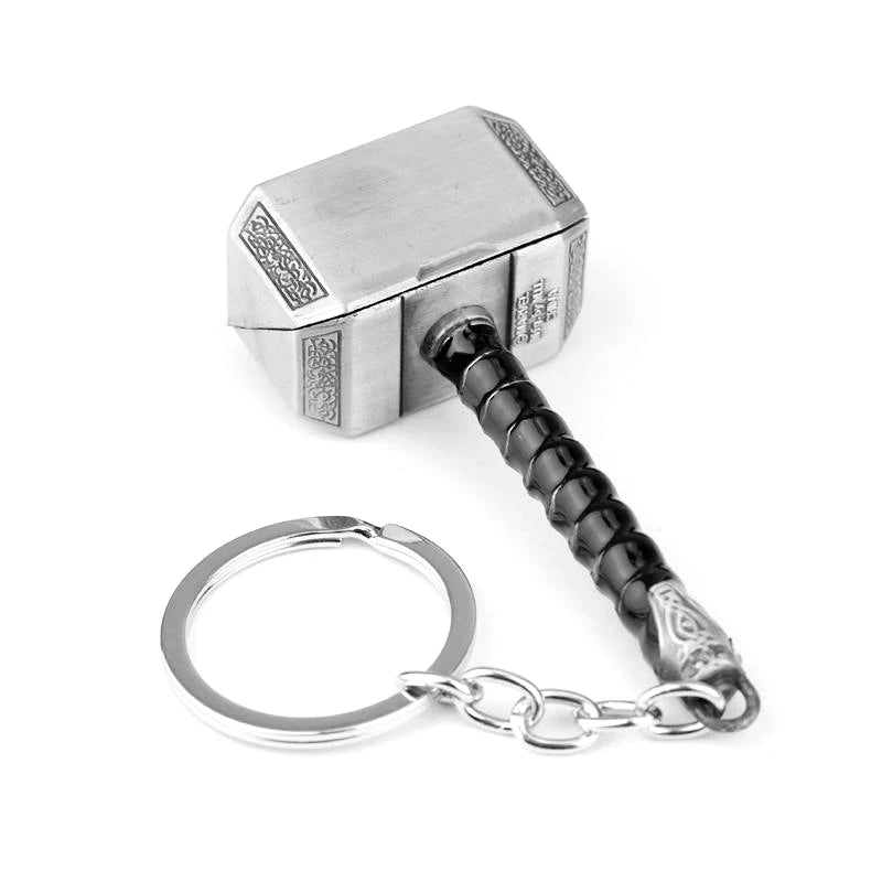 2023 New Thor Hammer Keychain Mjolnir 1:1 Dark World Ragnarok Keyring Key Chain Ring Marvel Avengers Porte Clef