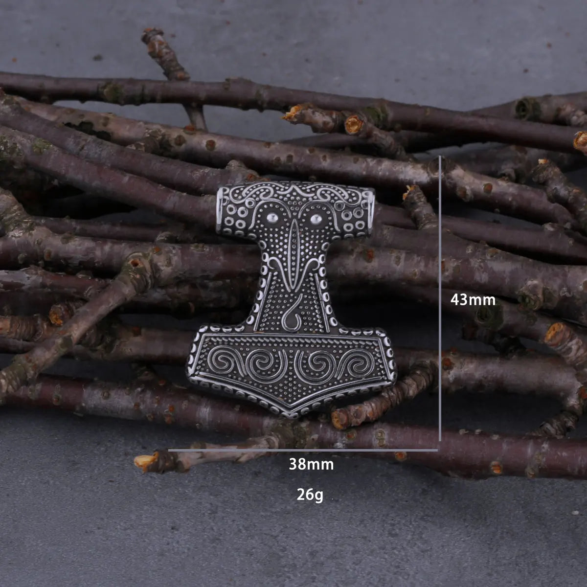 Nordic Viking Thor's Hammer Mjolnir Raven Necklace Men's Anchor Amulet Pendant Viking Stainless Steel Jewelry Gift Dropshipping