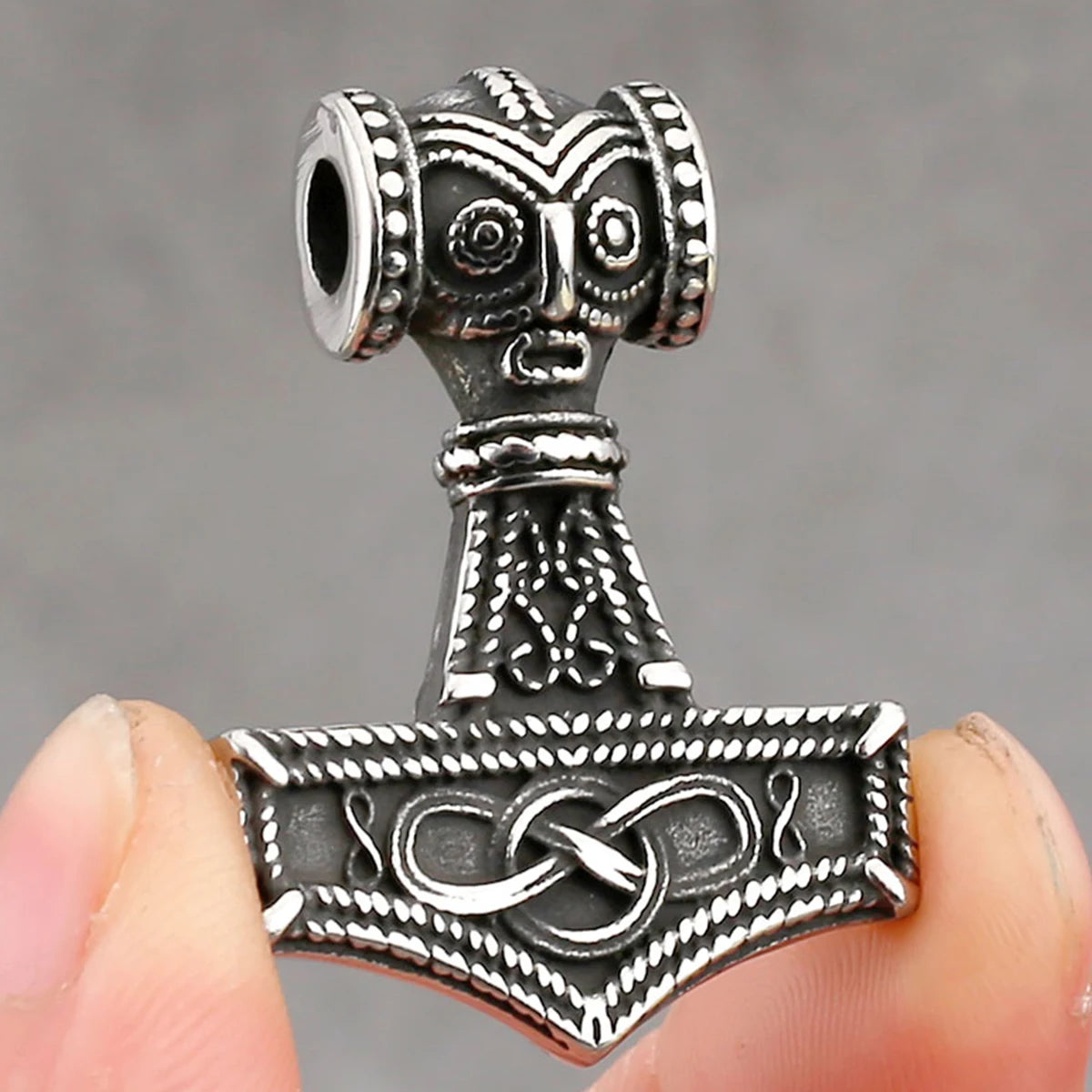 Fashion Viking Anchor Mjolnir Necklace Stainless Steel Men's Celtic Knot Hip Hop Amulet Pendant Vintage Charms Jewelry Wholesale