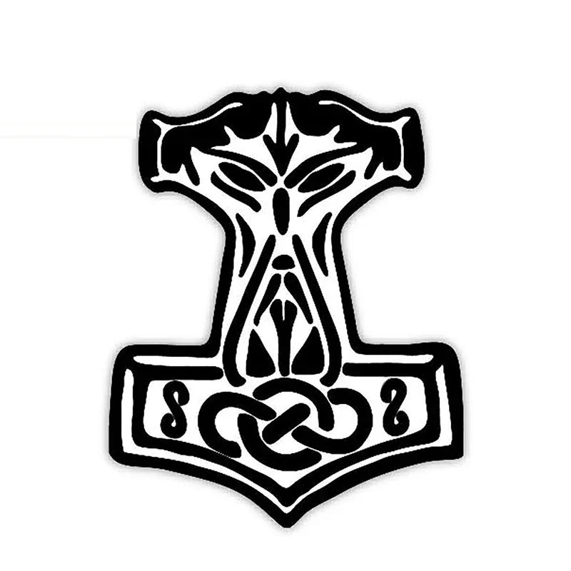 Mjolnir Norse Donar Thor Hammer Sticker Decal Vinyl Bumper Wall Vinyl Decal Waterproof Accessories 26cmX21cm Covering scratches