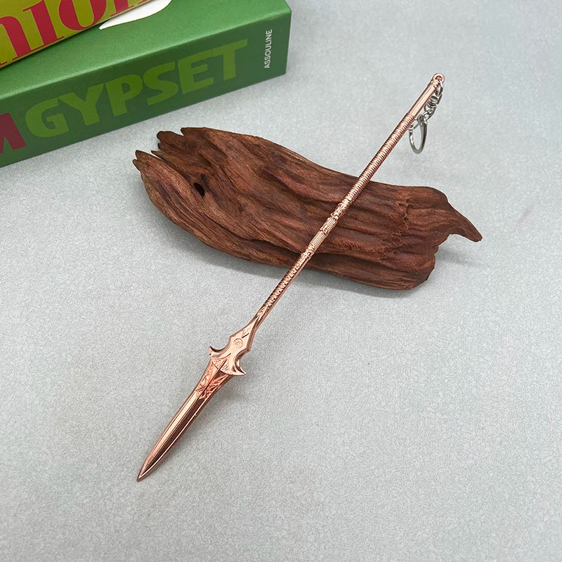 22cm God of War Game Replica Gungnir Spear Metal Weapon Model Odin Desktop Decoration Collectible Accessory Toy for Boy Gift Kid