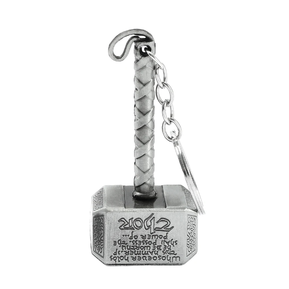 2023 New Thor Hammer Keychain Mjolnir 1:1 Dark World Ragnarok Keyring Key Chain Ring Marvel Avengers Porte Clef