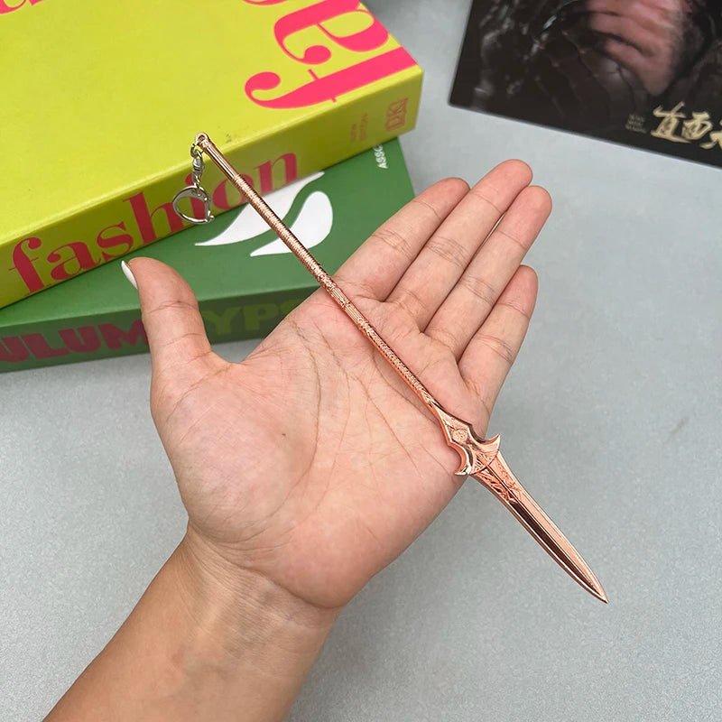 22cm God of War Game Replica Gungnir Spear Metal Weapon Model Odin Desktop Decoration Collectible Accessory Toy for Boy Gift Kid