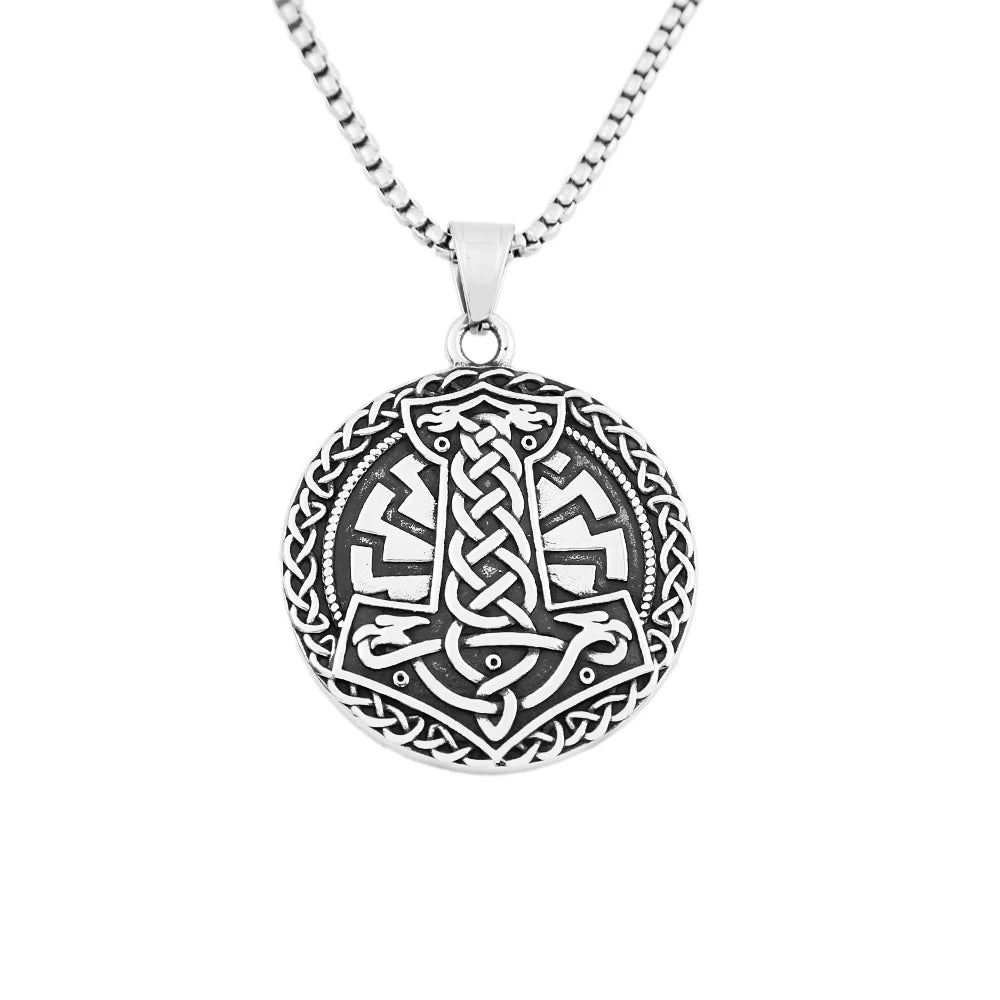 New Nordic Thor's Hammer Mjolnir Pendant For Men Fashion Vikings Rune Celtic Knots Necklace Amulet Jewelry Gifts Dropshipping