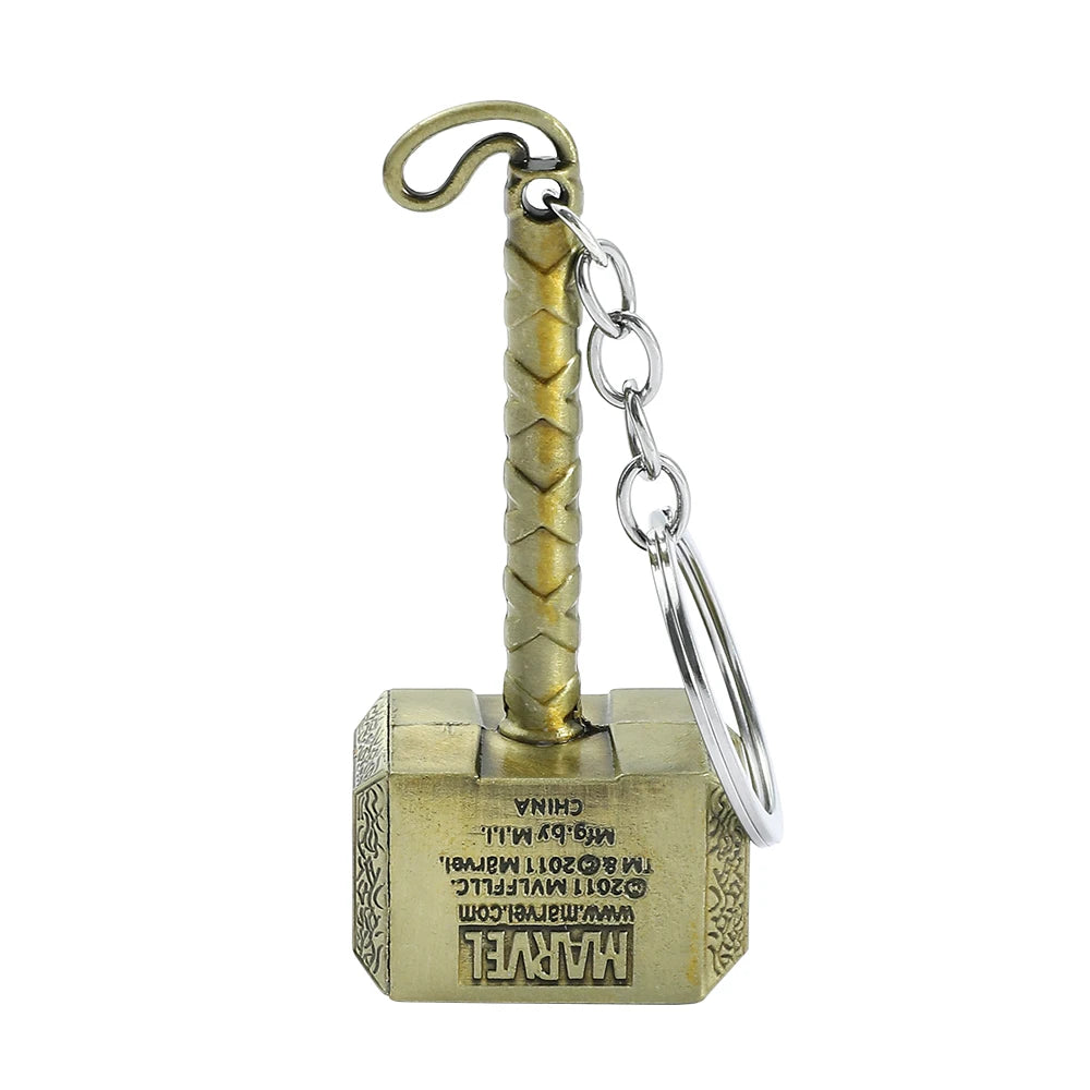 2023 New Thor Hammer Keychain Mjolnir 1:1 Dark World Ragnarok Keyring Key Chain Ring Marvel Avengers Porte Clef