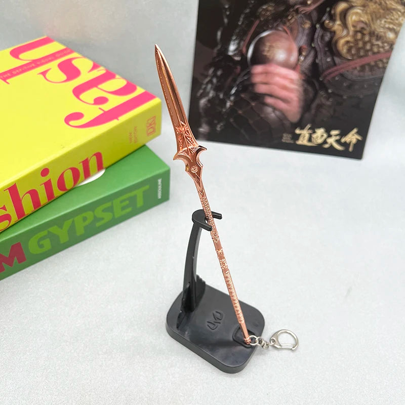 22cm God of War Game Replica Gungnir Spear Metal Weapon Model Odin Desktop Decoration Collectible Accessory Toy for Boy Gift Kid