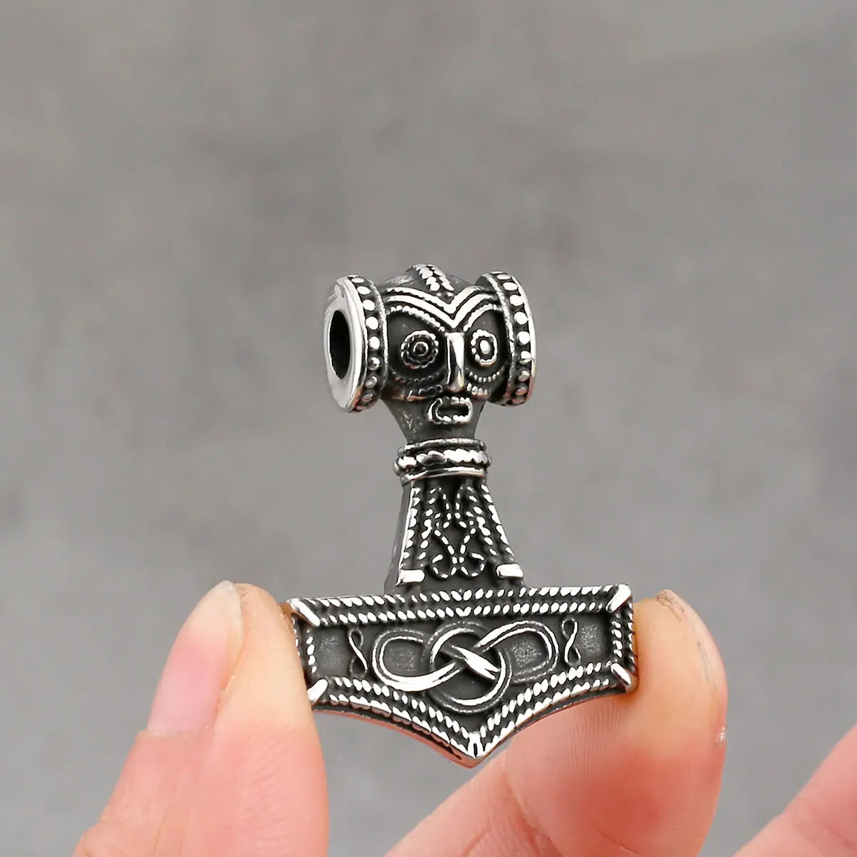 Fashion Viking Anchor Mjolnir Necklace Stainless Steel Men's Celtic Knot Hip Hop Amulet Pendant Vintage Charms Jewelry Wholesale